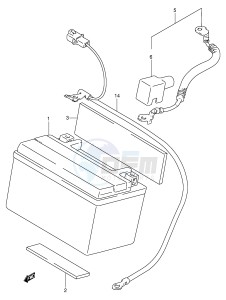 GSF250V (E24) Bandit drawing BATTERY