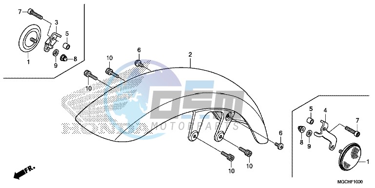 FRONT FENDER (CB1100CA/ CAD/ TA/ TAD)