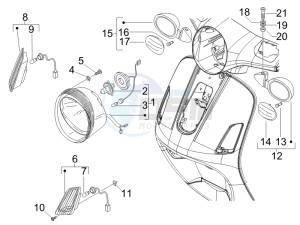 LX 150 4T USA drawing Head lights - Turn signal lamps