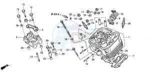 XL650V TRANSALP drawing FRONT CYLINDER HEAD