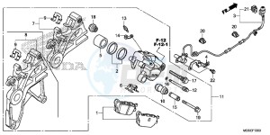 NC700SDD NC700S Dual Cluth ABS 2ED drawing REAR BRAKE CALIPER