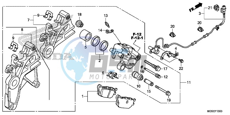 REAR BRAKE CALIPER