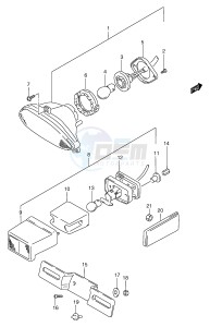 GSF1200 (E2) Bandit drawing REAR COMBINATION LAMP