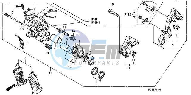 R. FRONT BRAKE CALIPER