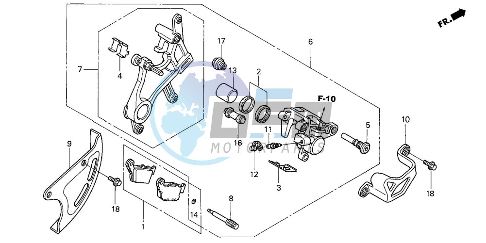 REAR BRAKE CALIPER