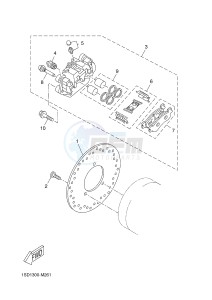 YPR400RA XMAX 400 ABS EVOLIS 400 ABS (1SD9) drawing REAR BRAKE CALIPER