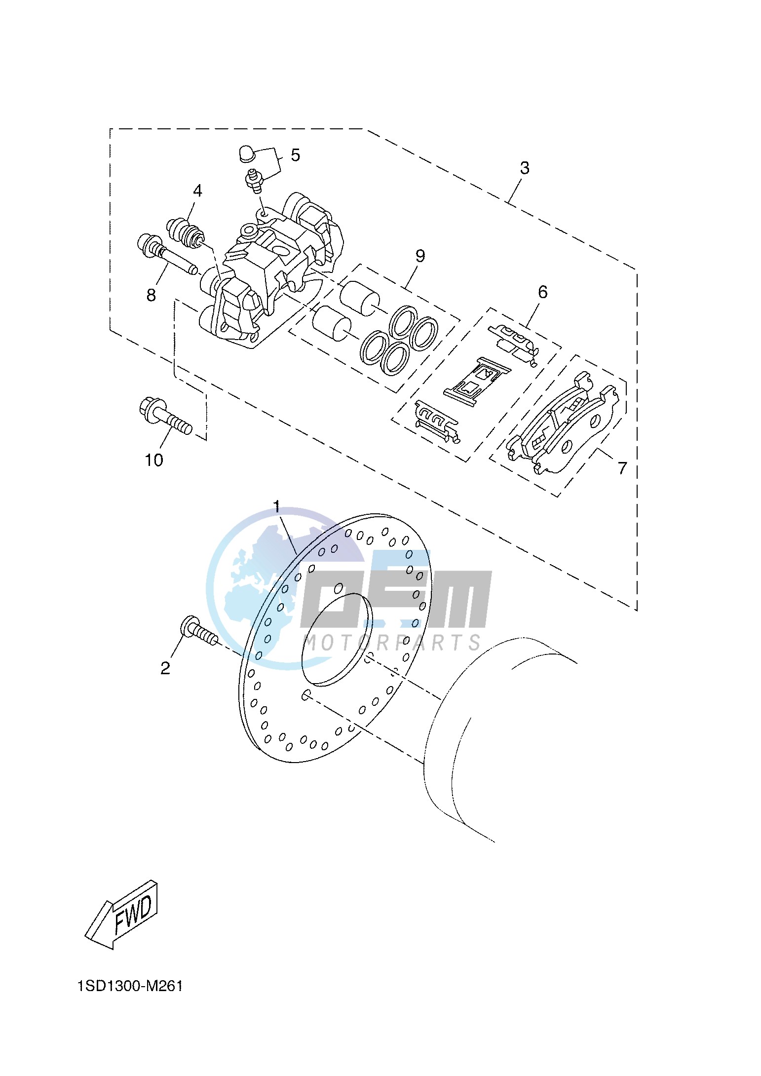 REAR BRAKE CALIPER