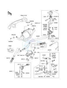 KVF 650 D ([BRUTE FORCE 650 4X4] (D6F-D9F) D9F drawing HANDLEBAR