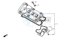 CB600F CB600F drawing CYLINDER HEAD COVER