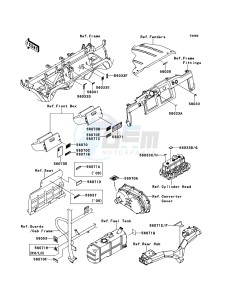 MULE 4010 DIESEL 4x4 KAF950FCF EU drawing Labels