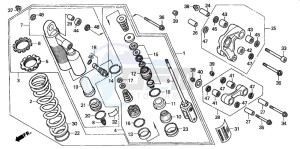 XR400R drawing REAR CUSHION