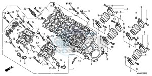 CB600FD Hornet 3ED drawing CYLINDER HEAD