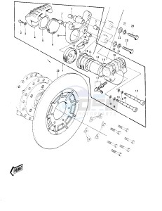 H2 B [MACH IV] (-B) 750 [MACH IV] drawing FRONT BRAKE