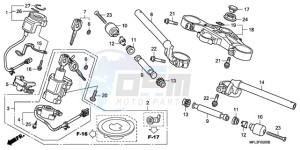 CBR1000RRA BR / HRC drawing HANDLE PIPE/TOP BRIDGE