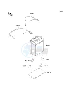 KVF 360 C [PRAIRIE 360 4X4 HARDWOODS GREEN HD] (C6F-C9F) C6F drawing OPTIONAL PARTS-- BATTERY- --- CN- -