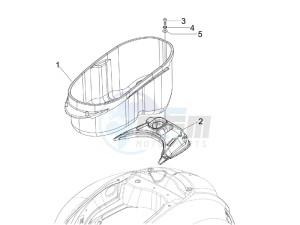 GTV 125 4T Navy (Euro 3) drawing Helmet housing - Undersaddle