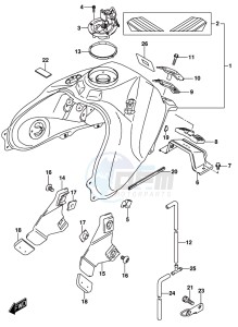 DL1000A drawing FUEL TANK (DL1000AL8 E21) (FOR YU1)