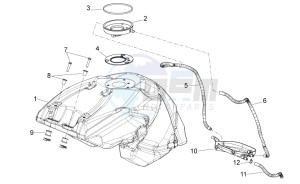 Shiver 750 PA (AA, JP, MAL, T) drawing Fuel tank