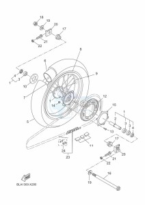 XSR125 LEGACY MTM125-C (BLA1) drawing REAR WHEEL