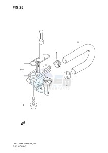 DR-Z125 (E28-E33) drawing FUEL COCK