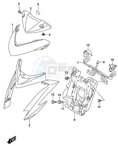 GSX-S1000 A drawing HEADLAMP HOUSING (GSX-S1000AUFL8 E21)