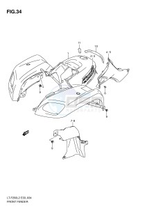 LT-F250 (E33) drawing FRONT FENDER