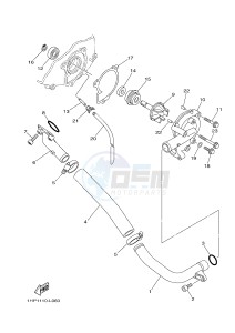 YFM700FWAD YFM700PSE GRIZZLY 700 EPS SPECIAL EDITION (2BGD 2BGE) drawing WATER PUMP