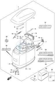 DF 250 drawing Engine Cover White