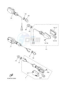 XT250 XT250D SEROW (1YB3) drawing FLASHER LIGHT