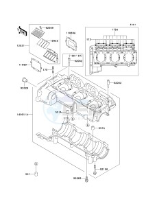 JH 1100 A [1100 ZXI] (A1-A5) [1100 ZXI] drawing CRANKCASE