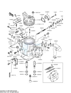 KX 250 J [KX250] (J2) [KX250] drawing CYLINDER HEAD_CYLINDER