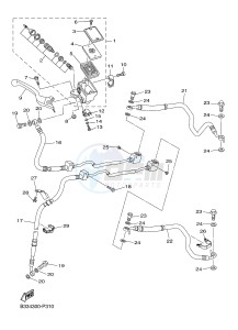 XVS950CR XVS950 CAFE RACER XV950 RACER 60TH ANNIV. (B33E) drawing FRONT MASTER CYLINDER