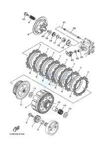 YZ125 (B4XA) drawing CLUTCH