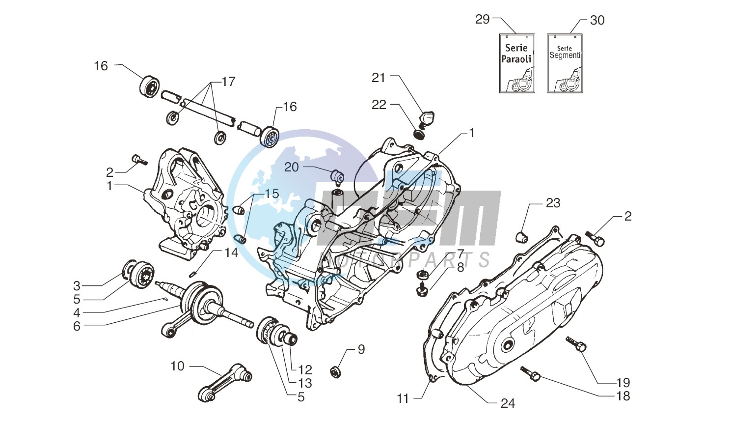 Crankcase - Crankshaft - Carter