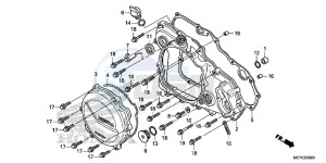 CRF450XE CRF450R Europe Direct - (ED) drawing R. CRANKCASE COVER