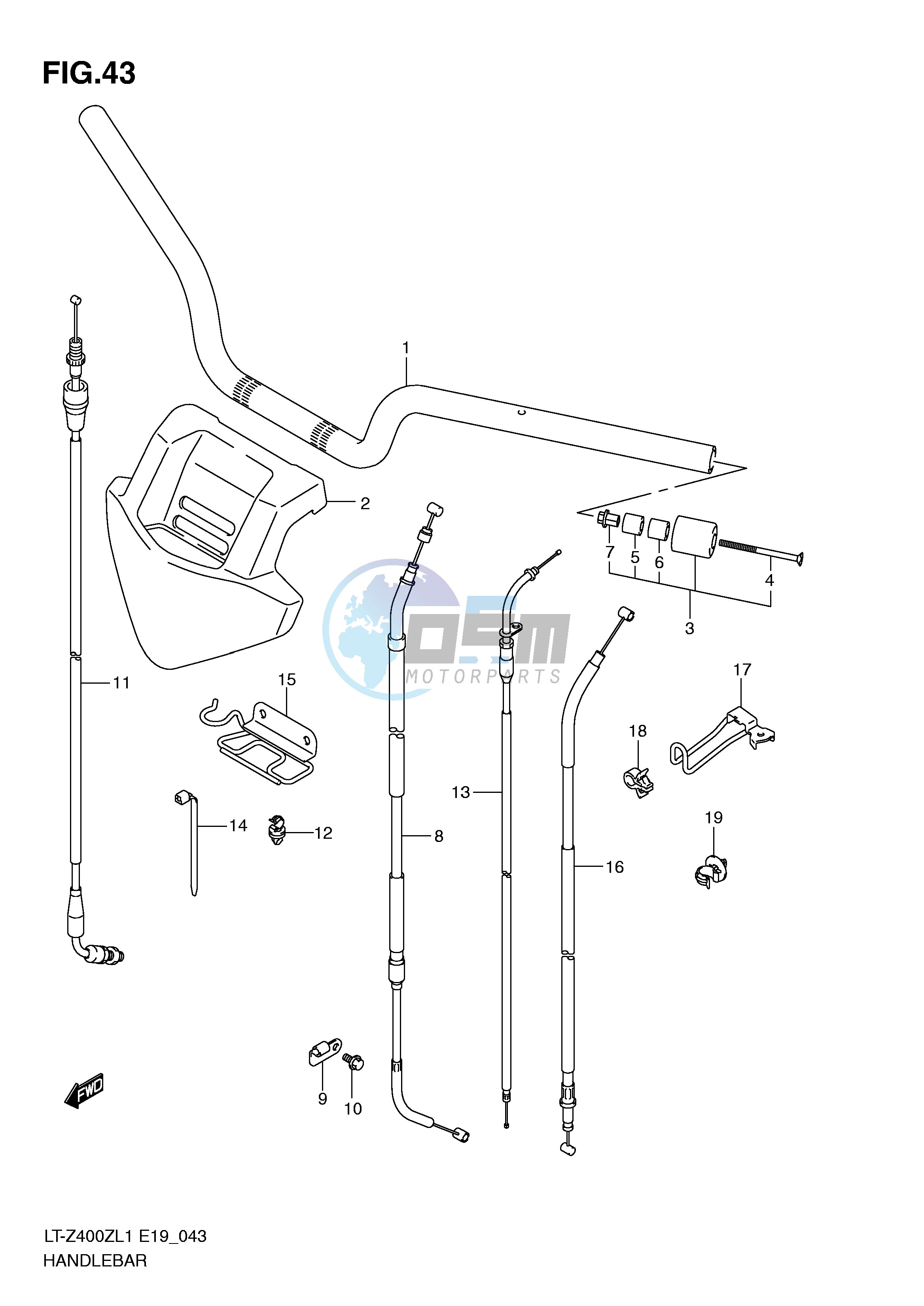 HANDLEBAR (LT-Z400ZL1 E19)