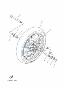 MT-07 MTN690 (BATD) drawing FRONT WHEEL