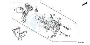 CBR600RRA F / CMF drawing REAR BRAKE CALIPER (CBR600RR)