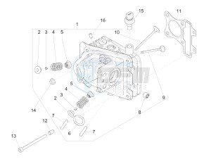 ZIP 50 4T 25 KMH NOABS E4 25kmh (EMEA) drawing Cylinder head unit - Valve