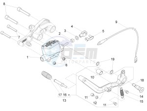 V9 Bobber 850 (USA) drawing Rear master cylinder