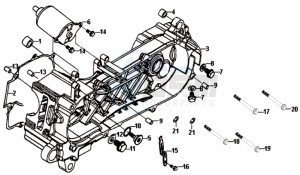 FIDDLE III 200I L6 drawing CRANKCASE COVER LEFT