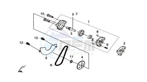 CRUISYM 250I (L8) EU drawing OIL PUMP / V-BELT OIL PUMP