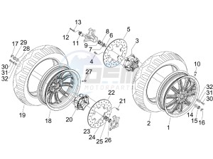 MP3 400 rl Touring drawing Front wheel