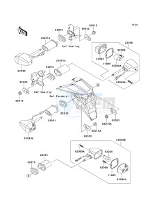 ZR 1000 A [Z1000] (A6F-A6F) A6F drawing TURN SIGNALS