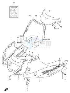 GSF1200 (E2) Bandit drawing COWLING BODY (GSF1200SY SAY)