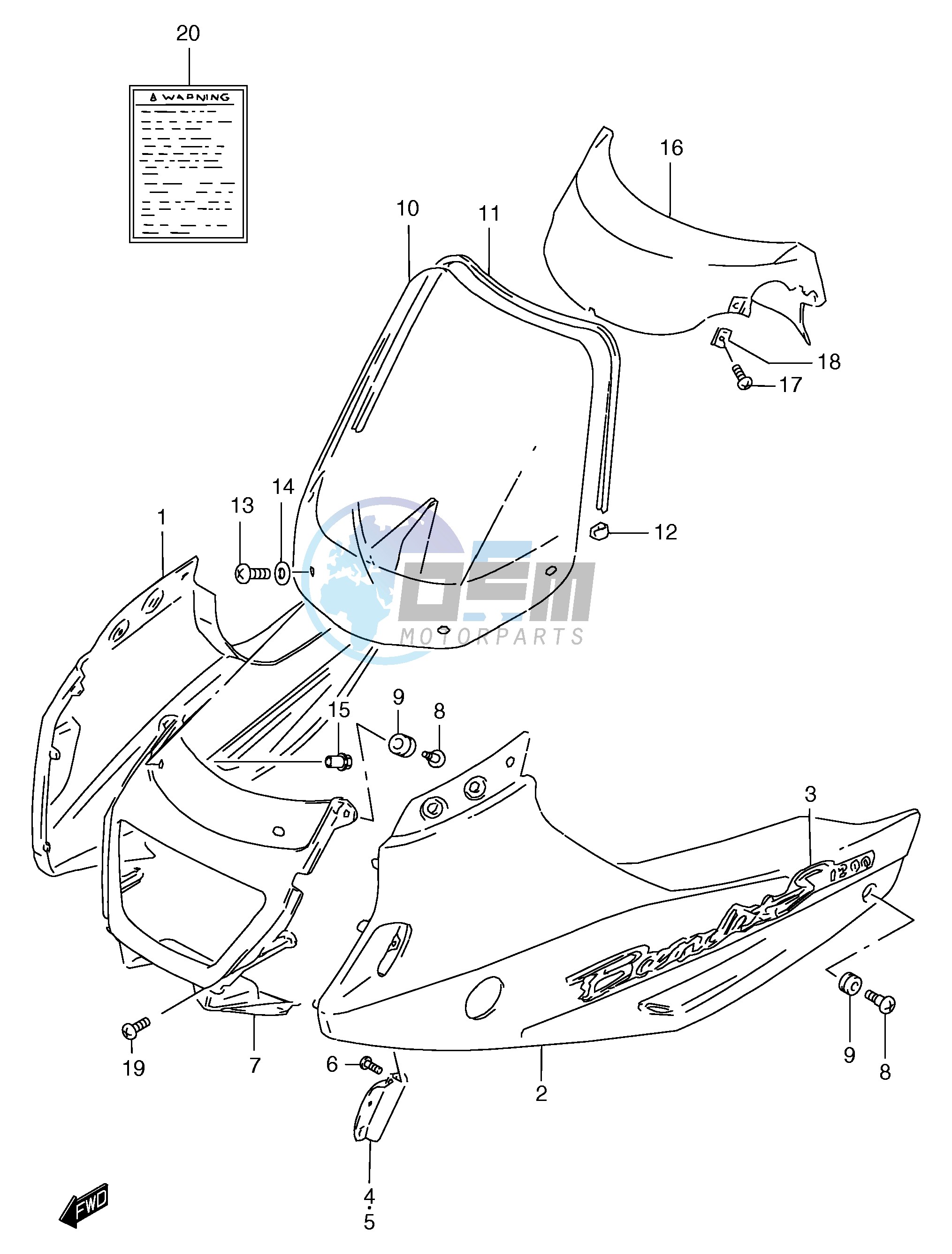 COWLING BODY (GSF1200SY SAY)