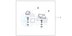 CBF1000T9 Ireland - (EK) drawing PILLION ARM REST SET