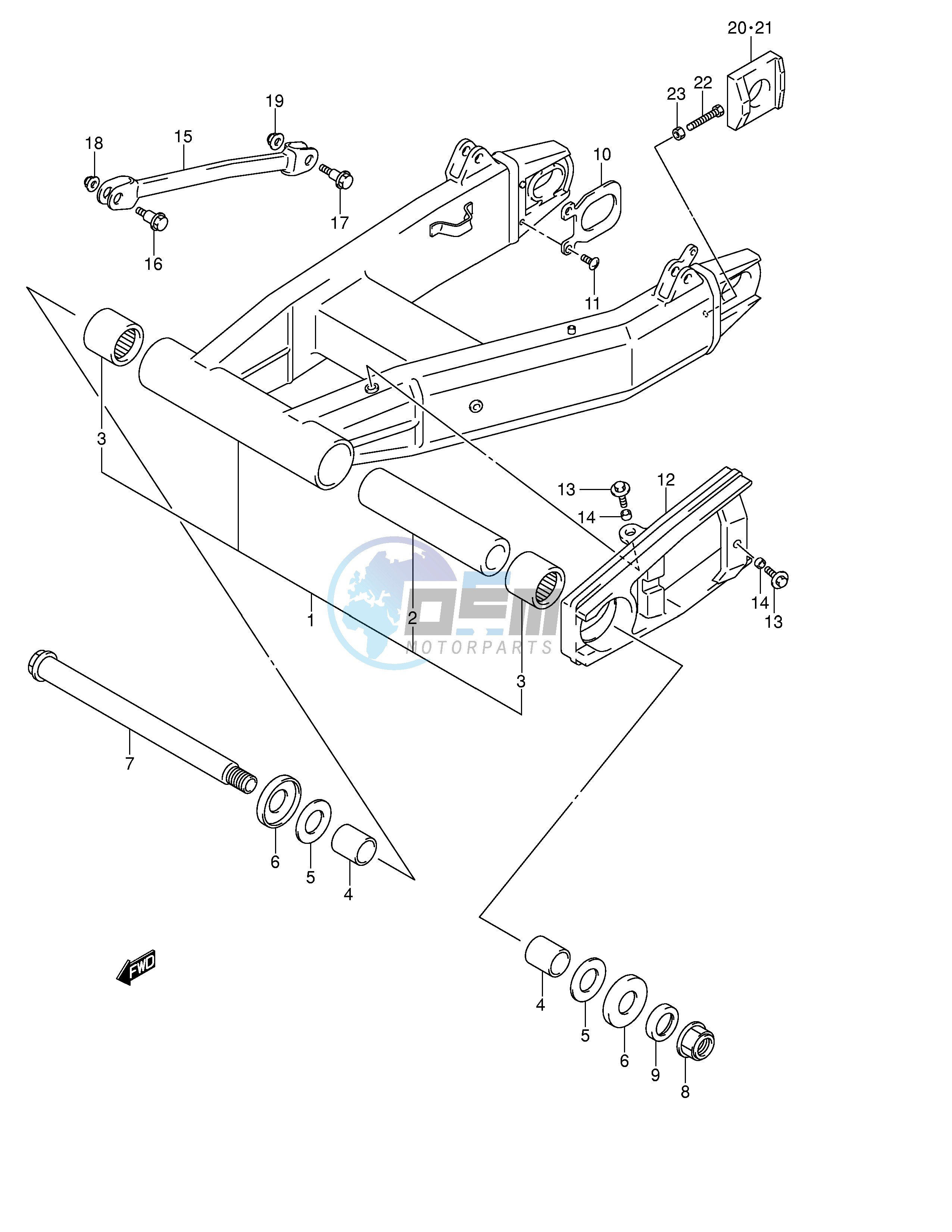 REAR SWINGINGARM (MODEL K2)