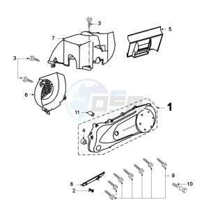 VSX A BE drawing CRANKCASE COVER