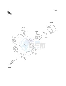 KVF 360 C [PRAIRIE 360 4X4 HARDWOODS GREEN HD] (C6F-C9F) C7F drawing REAR HUB